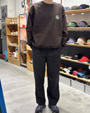 棒 刺繍 SWEAT (DARK CHOCOLATE)