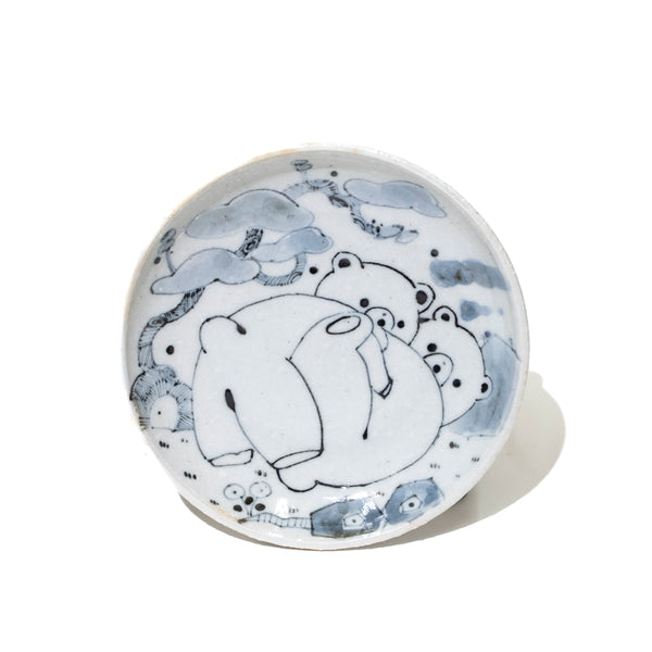 よっこらせっくま 3寸皿 #49