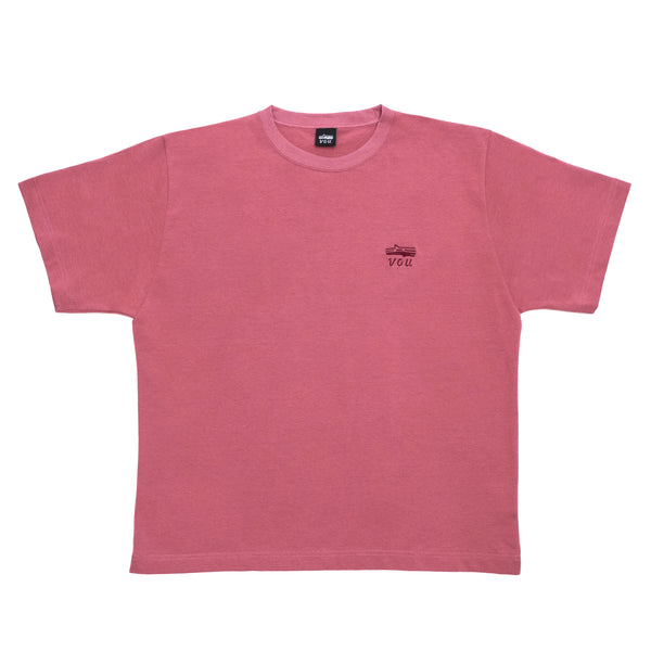 VOU/棒 1 POINT LOGO TEE (CORAL RED)