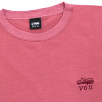 VOU/棒 1 POINT LOGO TEE (CORAL RED)