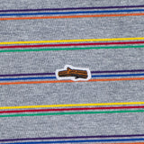 【COMING SOON】<br>VOU PEACE STRIPES L/S TEE (GRAY)