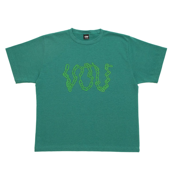 VOU CHAIN LOGO TEE (GREEN × LIGHT GREEN)