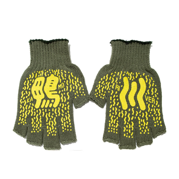 鴨川軍手 (OLIVE×YELLOW)