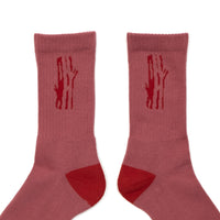VOU LOGO&LOG SOX (CORAL RED)