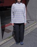 VOU PEACE STRIPES L/S TEE (GRAY)