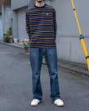 VOU PEACE STRIPES L/S TEE (BLACK)