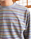 VOU PEACE STRIPES L/S TEE (GRAY)