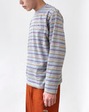 【COMING SOON】<br>VOU PEACE STRIPES L/S TEE (GRAY)