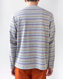 【COMING SOON】<br>VOU PEACE STRIPES L/S TEE (GRAY)