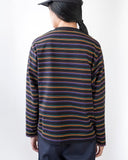 【COMING SOON】<br>VOU PEACE STRIPES L/S TEE (BLACK)