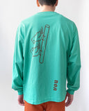BIRDS ON VOU L/S TEE (GREEN)