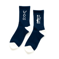 VOU LOGO＆LOG SOX (NAVY)